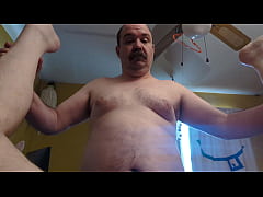  - "Wobble" - Sexy bear Rusty Piper's big fat booty excites handsome moustache man Don K Dick's girthy cock so he pushes it into the butt and fucks until the cum shoots out jizzily from the penis and balls with hard force - cornfedMTdads