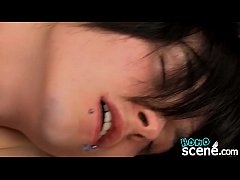  - Anal penetration session with two emo twinks with long hair