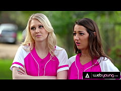  - Baseball Sluts Lily Adams And Lily Rader Train Their New Team's Addition To Satisfy Their Pussies