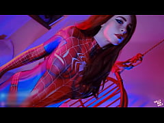  - Mary Jane fucks herself in a Spiderman suit -