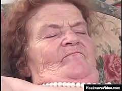  - Very old woman in a wheelchair to get around  is still horny