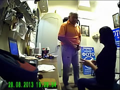  - Girl gives blowjob to boss on spycam