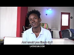  - Young Black Amateur Straight Boy With Braces From Jamaica Fucks Gay Latino Filmmaker For Cash POV