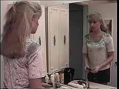  - Blonde shemale Brandy Scott  are laughing when her dick gets blowed by latina dude