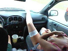  - Jordan Faye in pink outfit rubbing pink!