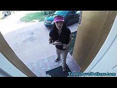  - Newbie teen rides dick