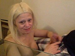  - Pornstar Barbie Blaze sucks the cum out of her beau on the job