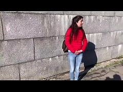  - Girl pee in a public place
