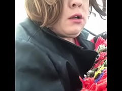  - Karenbabes Geordie tranny meets unsuspecting stranger for a hot spanking with a paddle and severe throat fucking. amateur tranny slut