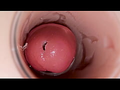  - Camera inside deep pussy captures huge ejaculation of sperm