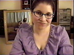  - Busty Brunette gives her boss a titty fuck and he cums all over her