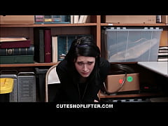  - Cute y. Goth Girl Ivy Aura Lets Officer Fuck Her So He Doesn't Call The Police For Shoplifting