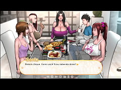  - naughty aunt rubs giant tits on my dick