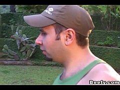  - Musceled Guy Fuck his Friend Beefy Outdoor