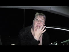  - Kiwi Trashy MILF slut outlandish public display at KFC followed by extremely public pissing at the gas station. Trailer