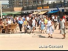  - Dutch amateur couple fucks on a public beach - 90s retro