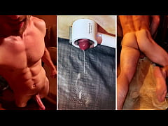  - Huge Orgasm on the MILKING table! Man's MOANS! I'm out of sperm!