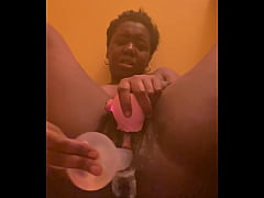  - amateur solo ebony extreme dirty talk, wet pretty pussy masturbation, uses sex toys (full video)