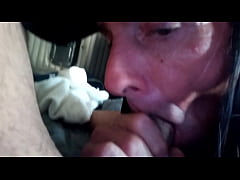  - me sucking anonymous trucker cock in his truck