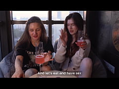  - The two stepsisters decided to fuck the food delivery guy without a condom