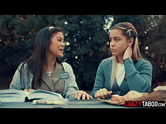 - Petite Asian teen Kendra Spade and horny big ass lesbian Latina Alina Lopez enjoys finger fucking