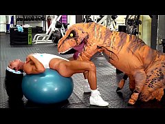  - Camsoda - hot milf stepmom fucked by trex in real gym sex
