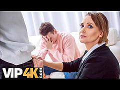  - TUTOR4K&period; Boy doesnt want to pay debt off and stepmom serves studs cock