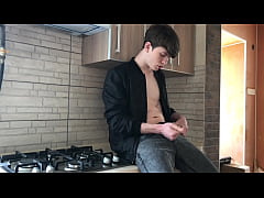  - STEP SON Jerking OFF when his DADDY NOT IN HOME (23cm) / HUGE LOAD / Young