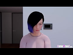  - Horny DILF gets his lady boy stepdaughter to take his long dick