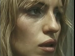  - This redhead nasty slut in black leather lingerie punish her girlfriend for fun