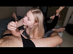  - 18 Year Old Bitch In Latex Sucks Cock And Gets A Creampie In Her Mouth