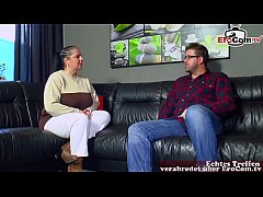  - Deutsche fette große Naturtitten Hausfrau bei ihrem ersten pornocasting