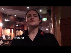  - Upskirts masturbation in public restaurant of chubby amateur voyeur babe Alyss