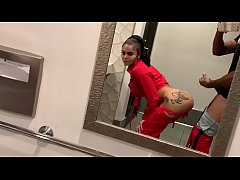  - Genevieve Sinn Sucks Sevyan Harden’s BBC in Public Bathroom