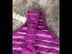  - Her panties covered in jiz