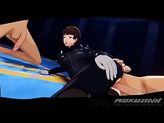  - [Mokujin Hornywood] Makoto Niijima fucks Akira at Home and in the velvet room (Persona 5)
