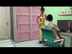  - Indian Stepmom catches her stepson masturbating in front of the computer watching porn videos || adult videos || Porn Movies