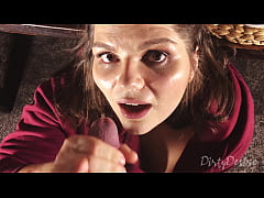  - Spontaneous Blowjob - She Swallows Cum As She Looks Straight In The Camera