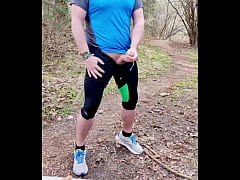 - young bear cums outdoor
