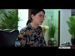  - STUCK in the Washing Machine! Trans Shemale Grows Futa Cock And Fucks Female Slut with Anal Creampie