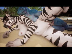  - Lizard and Zebra make love on the beach - Wildlife