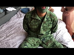  - Sergeant Gangbang Army guy reached TURKMXXX while he was with his friends @is thefuckboy @CabroncitopGS; so they share his ass until fill it up breed and used like a bitch for a gangbang and then disposed full of cum.