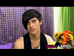  - Nerdy twink with his emo buddy great oral and fucking