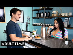  - ADULT TIME - HUGE TITS Lesbian Payton Preslee Is Curious To Try Her Flirty Coworkers Cock