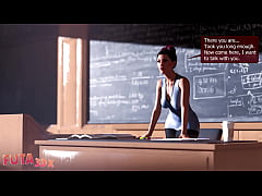  - Futa3DX - Mistress Teacher User Her Skills To Fuck Cute Futa Blonde