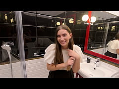  - Spontaneous blowjob from Elise Moon in the hotel toilet • Nick Morris