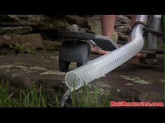  - Ginger bdsm sub gets enema before bondage