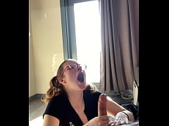  - Hottie with Glasses gets blasted in the face