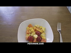  - Hot busty stepmom lets stepson fuck her