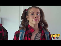  - Fake Hostel - Young friends Eden Ivy and Greta Foss find themselves cumming late one night after hot threesome sneaky sex